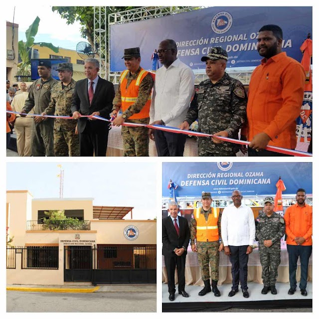 INAUGURAN OFICINA REGIONAL DE LA DEFENSA CIVIL EN LA PROVINCIA SANTO DOMINGO Y ENTREGAN VEHÍCULO DE RESCATE