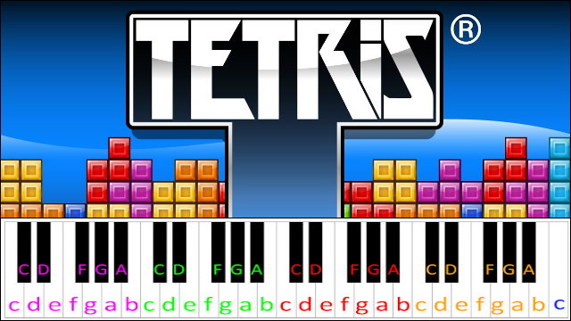 Tetris Theme (Hard Version) | Piano Letter Notes