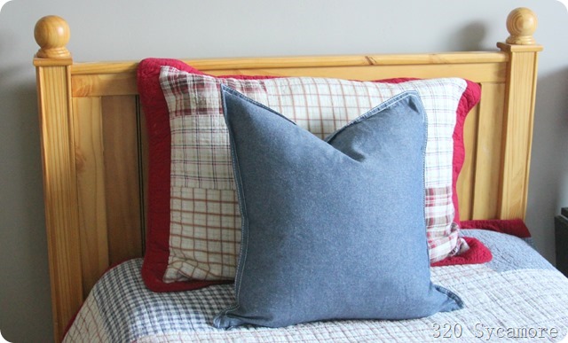 ikea pillow cover with thrift store down insert