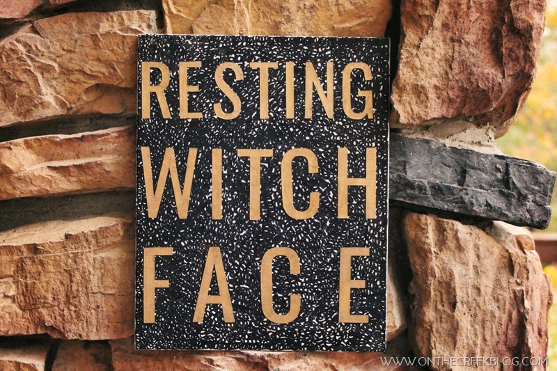 'Resting Witch Face' free printable & canvas art | On The Creek Blog // www.onthecreekblog.com