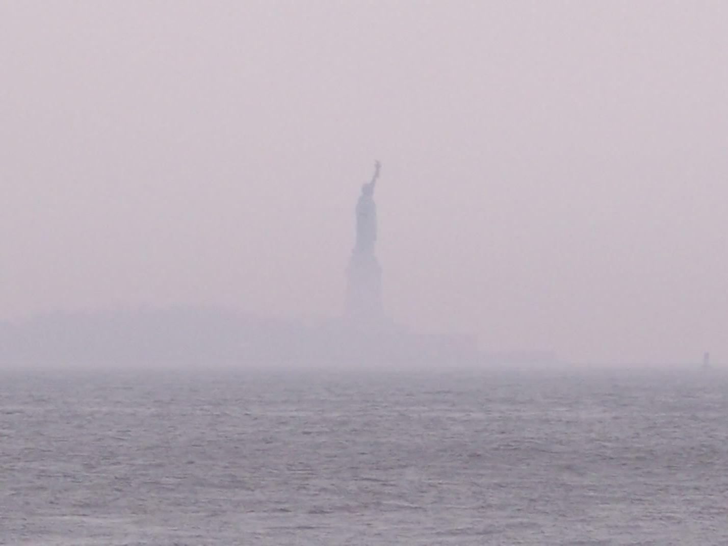 Statue of Liberty in the fog