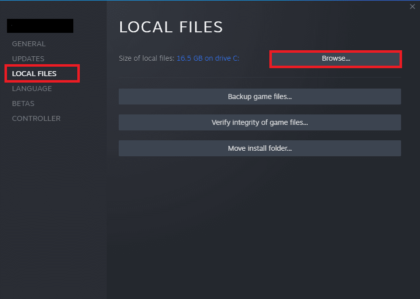Ora vai alla scheda FILE LOCALI e fai clic sull'opzione Sfoglia... per cercare i file locali sul tuo computer