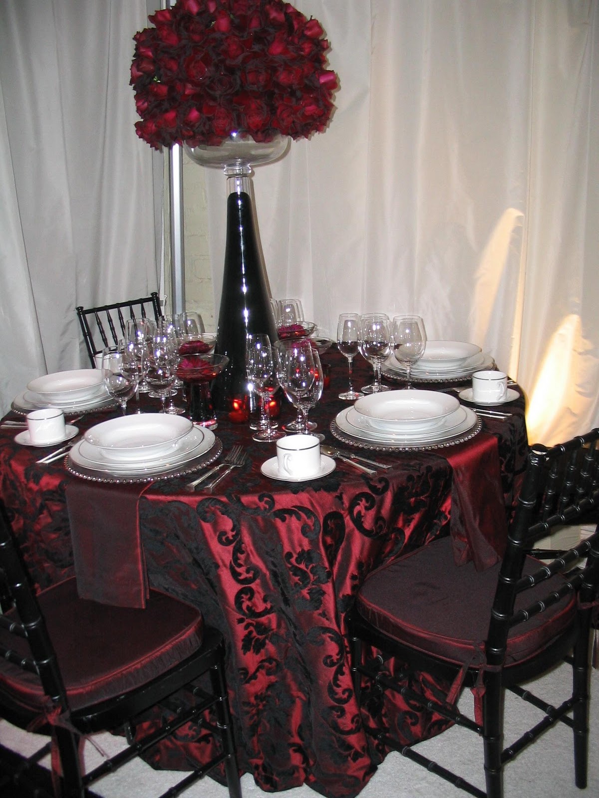 Red And Black Fall Wedding