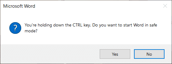 Mantenga presionada la tecla CTRL y luego haga doble clic en cualquier documento de Word