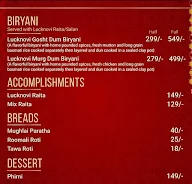Lucknow Kababs menu 1