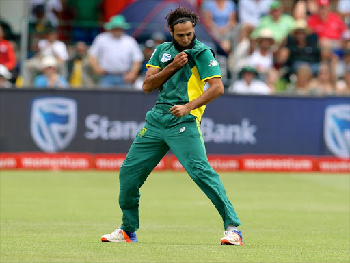 Imran Tahir of South Africa during the 1st One Day International match between South Africa and Sri Lanka at St Georges Park on January 28, 2017 in Port Elizabeth, South Africa. (Photo by Richard Huggard/Gallo Images)