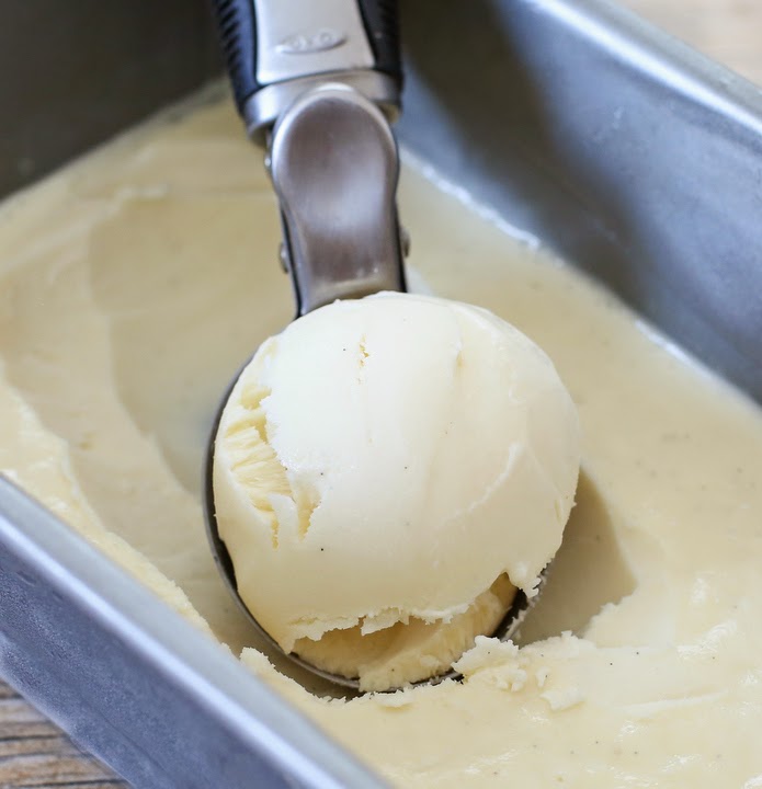 close-up photo of a scoop of ice cream