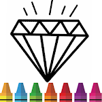 Cover Image of Baixar Diamond Coloring & Drawing for kids 1.0 APK