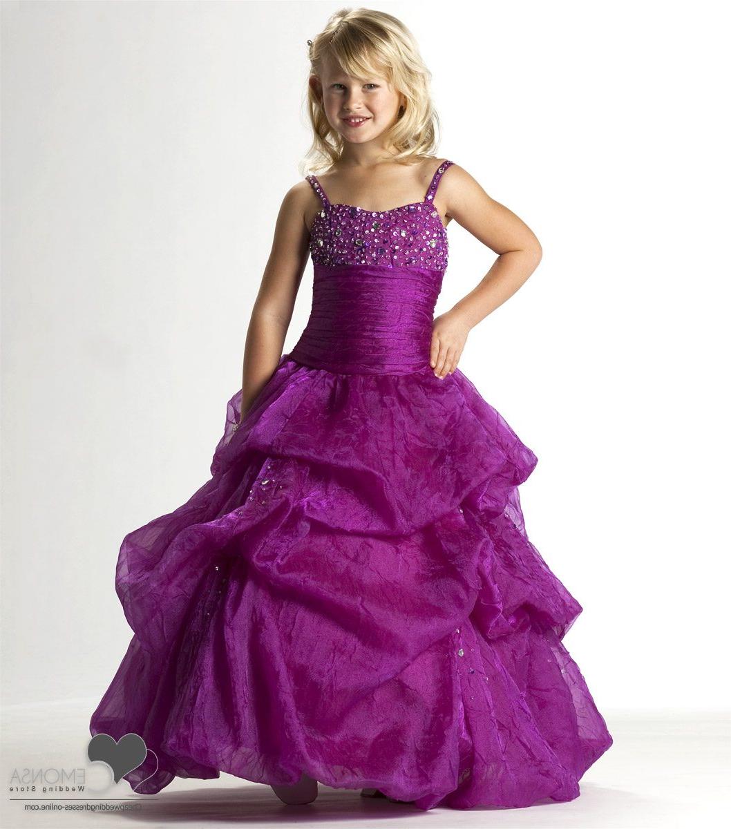 A-Line Spaghetti straps Floor-Length Sleeveless Taffeta Fuchsia Junior