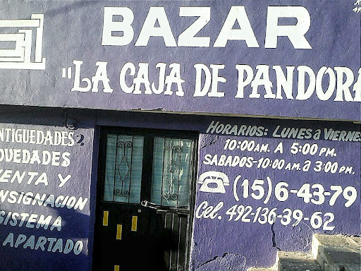 BAZAR LA CAJA DE PANDORA, Flamingo 2, Camilo Torres, 98619 Zacatecas, Zac., México, Tienda de antigüedades | CHIH