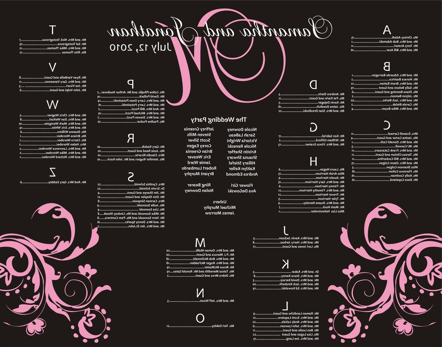 Wedding Seating Chart