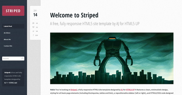 Striped HTML5