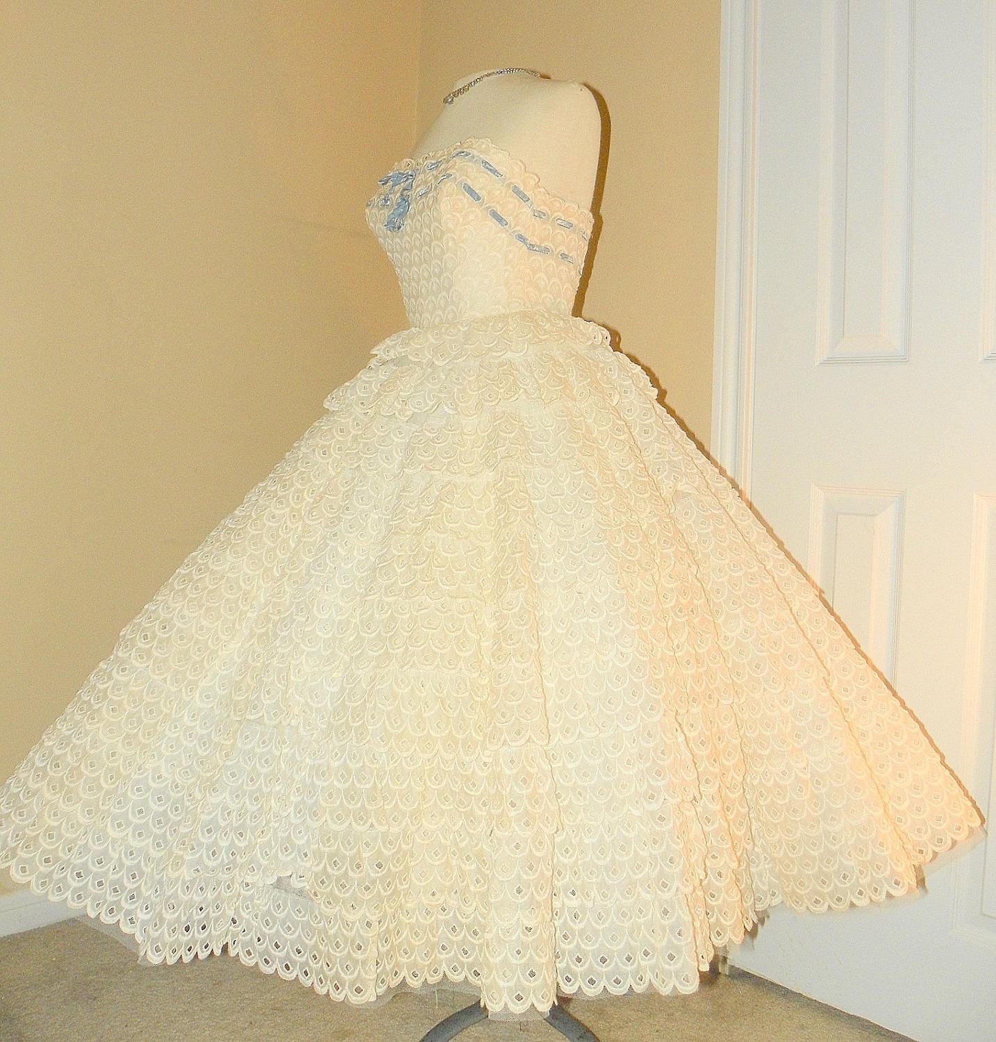 tiered wedding dress