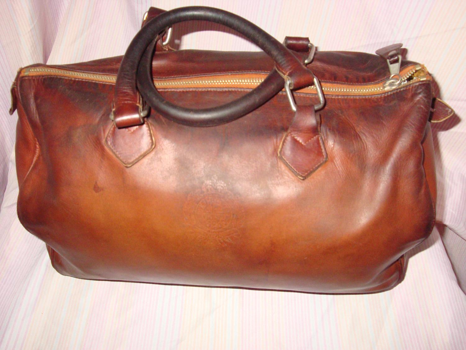 Reserved for Jim Stagno Large Brown Distressed Leather Ralph Lauren Speedy