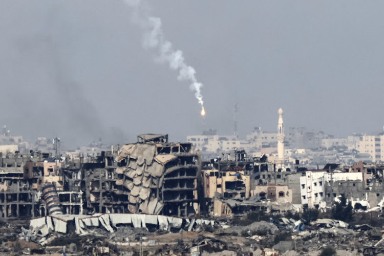 Destroyed buildings in the Gaza Strip. Picture: JACK GUEZ/GETTY IMAGES