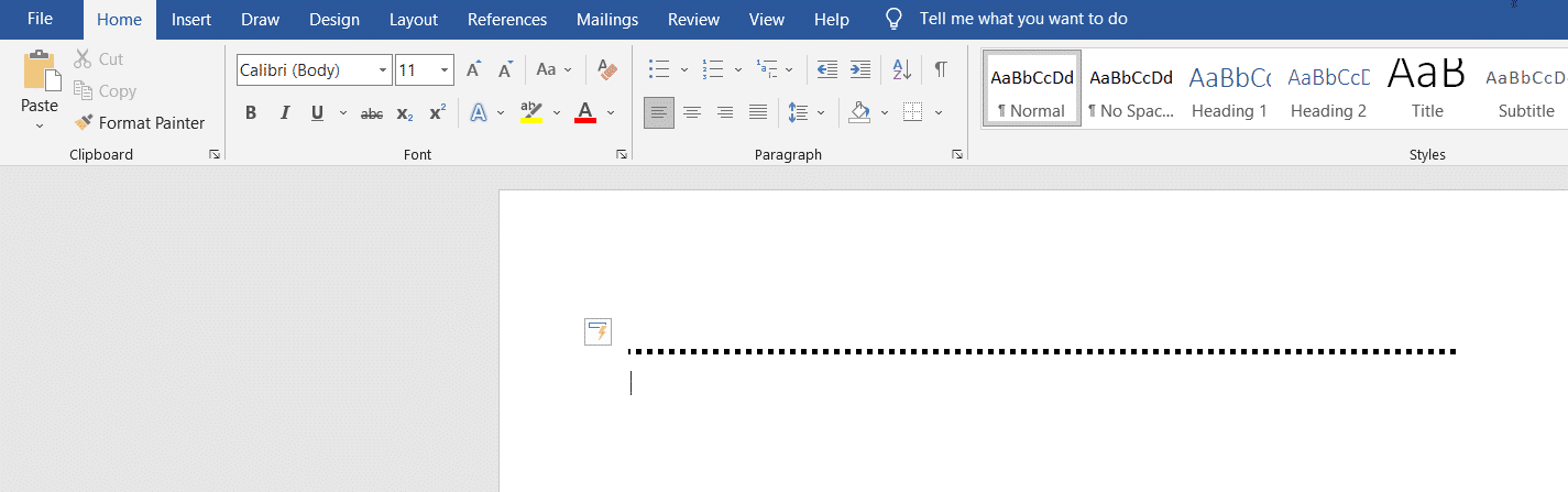 digita tre asterischi e premi Invio.  Come inserire una riga in Word