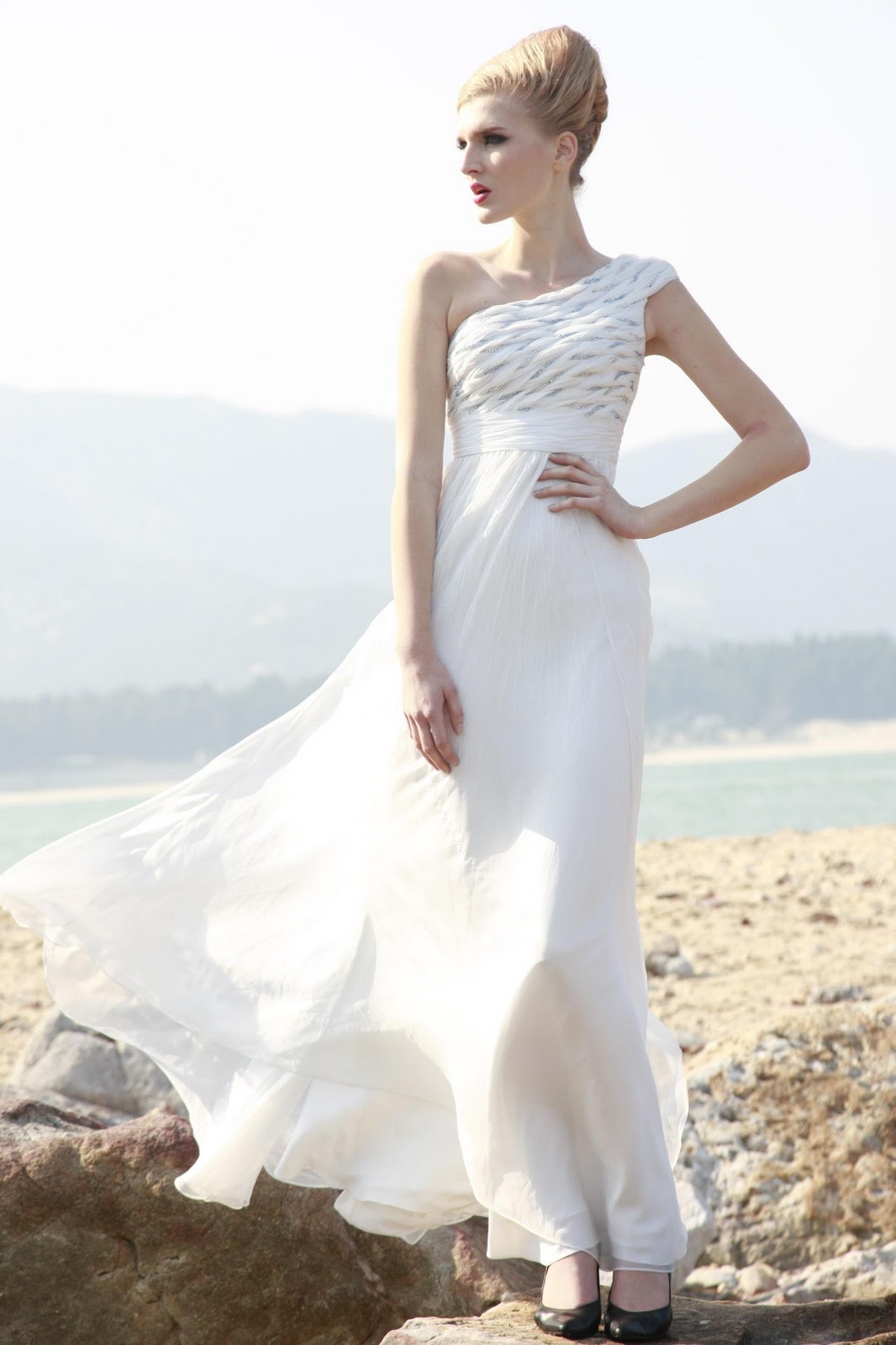 One Shoulder Evening Dress