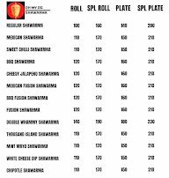 Oh My DG Shawarma menu 1