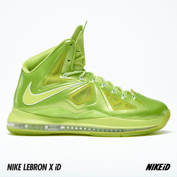 New Nike LeBron X iD Samples Atomic Green amp SilverNavy