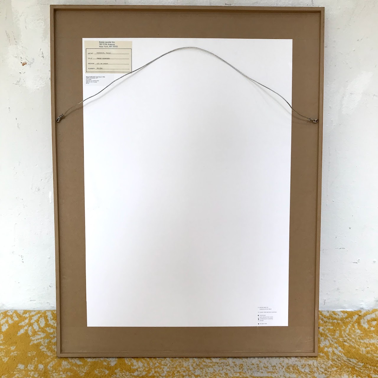Margo Margolis Signed 'Three Quarters' Oil on Paper