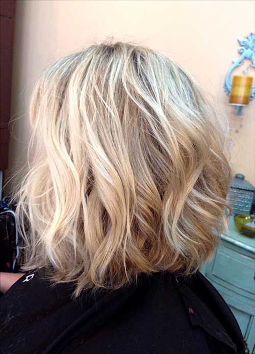 Wavy Long Inverted Bob Hairstyle | Fashion Qe