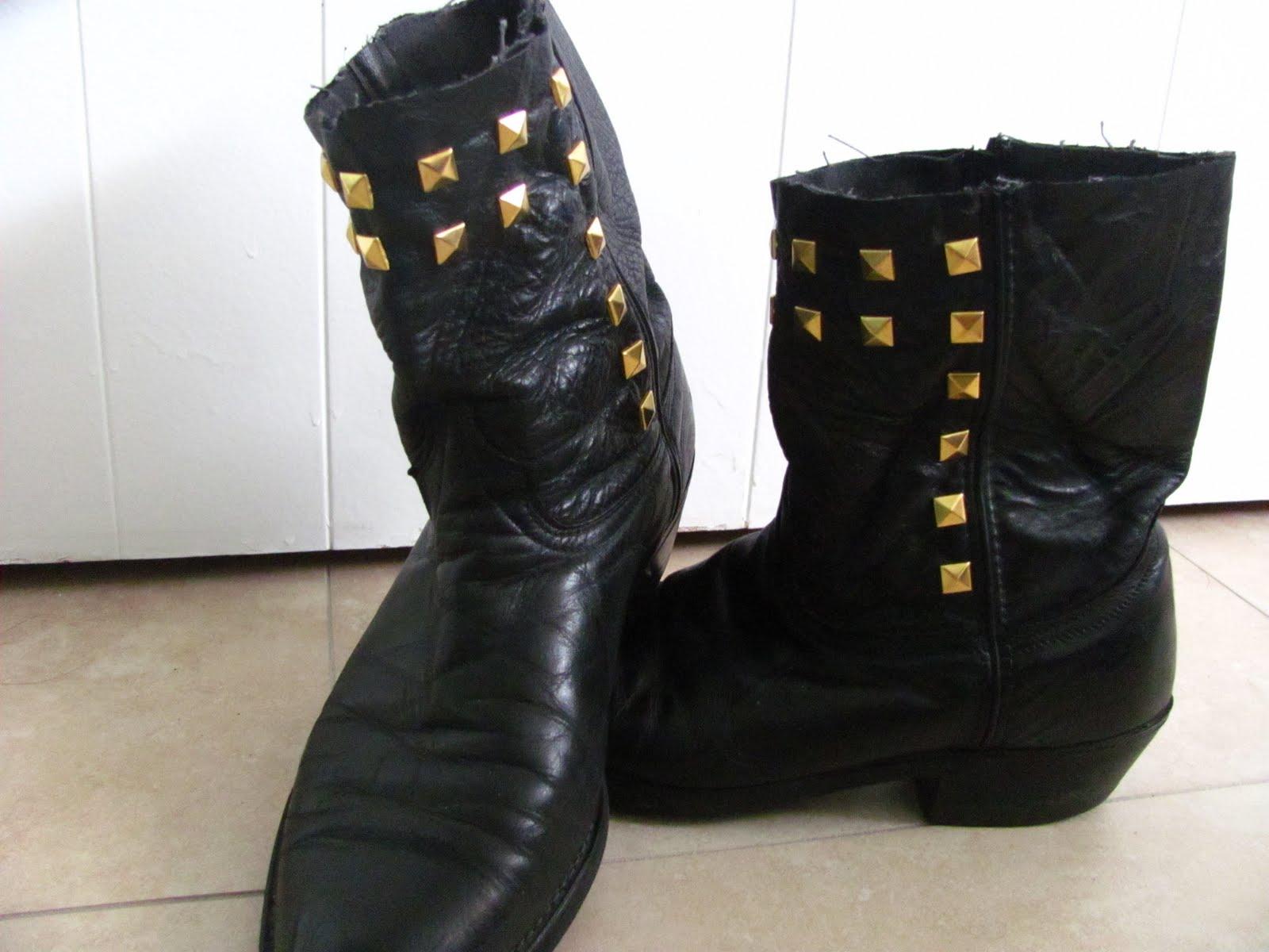 originally black cowboy boots