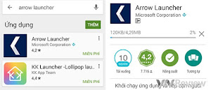 Arrow Launcher cho Android của Microsoft