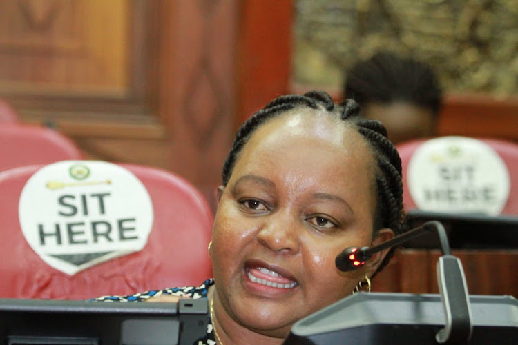 Kirinyaga Governor Anne Waiguru during her impeachment hearing at the Senate on June 23, 2020.