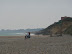 Defences in place at Thorpeness - the pillbox in the foreground was purposily pushed over the cliff after erosion threatened it falling