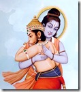 [Rama hugging Hanuman]