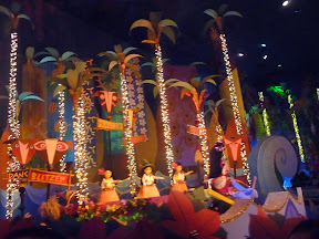 Disneyland Christmas holiday decorations It's a Small World