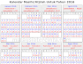 Kalendar Islam 2016 Masihi / 1437–1438 Hijrah