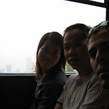 Tram up to Victoria Peak in Hong Kong, with Mei Mei Wong and Gary Ma