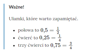 Zapisywanie ułamków dziesiętnych - kl.5