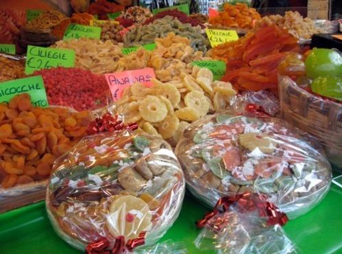 In Italy candied fruit is given as gifts -- what a great idea!