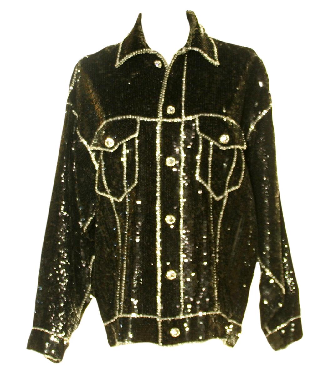 Black Sequined Jacket with