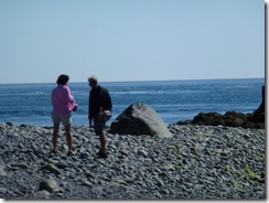 D&T look for just the right rock at the State Park