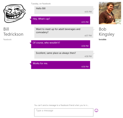 Windows 8 — как использовать приложение для обмена сообщениями