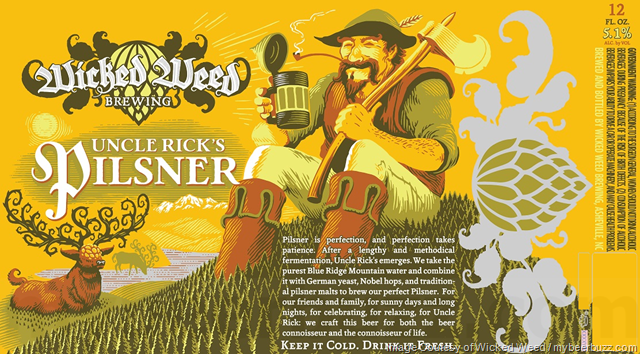 Wicked Weed Adding Uncle Rick’s Pilsner 16oz Cans