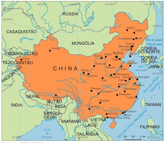 Blog de Geografia: Mapa da China