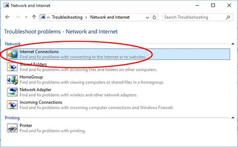 Internet, connessione, problema, wireless, rete, risoluzione dei problemi, riparazione, Windows