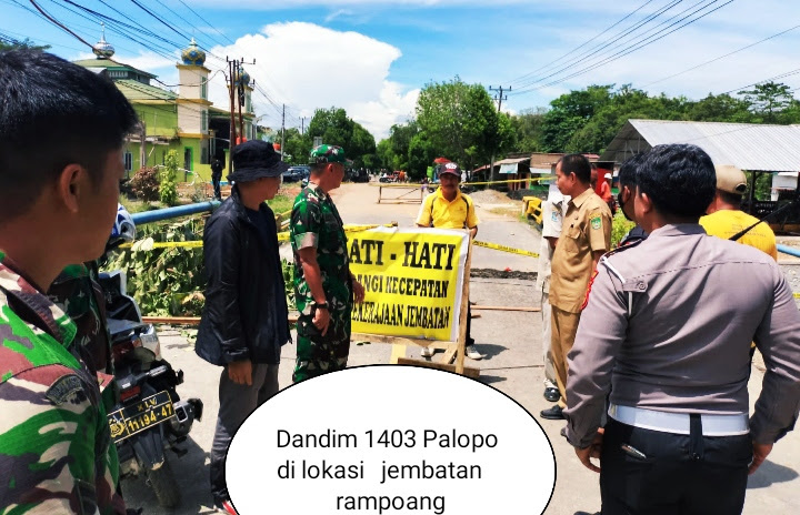 Jembatan Rampoang Terputus, Dandim 1403 Palopo: Terjunkan Personil Kodim, Koramil