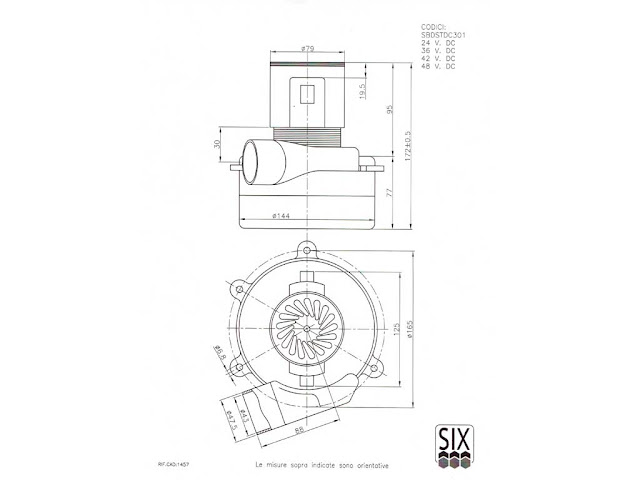 Motore macchine pulizia industriali 400W PM46 - 1