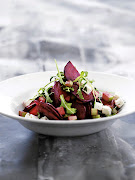 Beetroot salad with apple and feta.