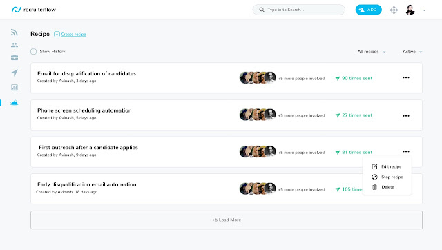 Screenshot of Recruiterflow