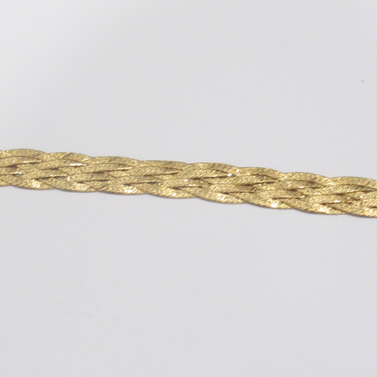 14K Gold Woven Chain Necklace