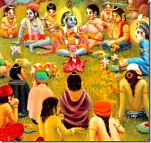 [Krishna with friends]