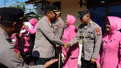 Kapolres Kubu Raya Pesan, Jaga Sinergitas TNI-Polri dan Aparatur Pemerintah dalam Kunkenya di Polsek Sungai Ambawang 