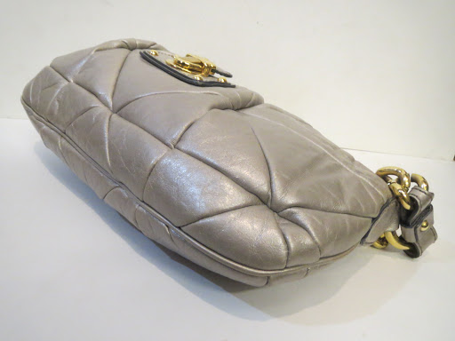 Marc Jacobs Silver Quilted Shoulder Bag