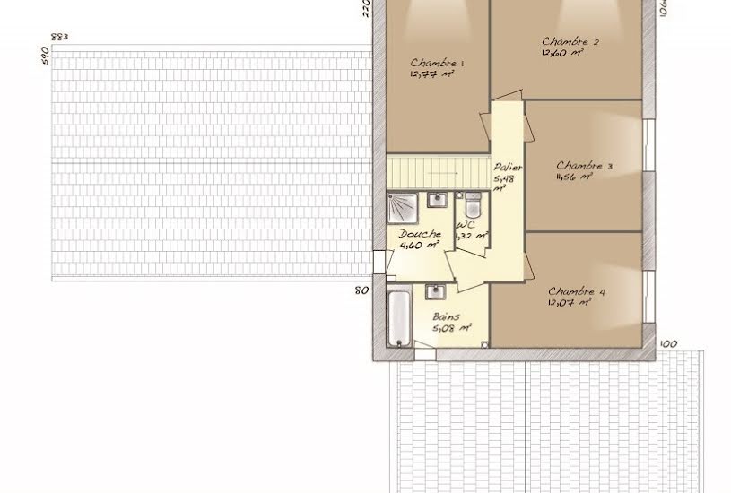  Vente Terrain + Maison - Terrain : 523m² - Maison : 170m² à Préaux (76160) 